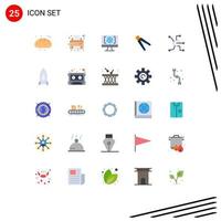 Modern Set of 25 Flat Colors and symbols such as data tool internet crimping building Editable Vector Design Elements