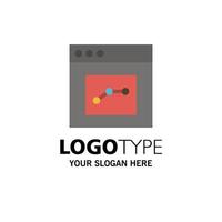 Analytics Communication Interface User Business Logo Template Flat Color vector