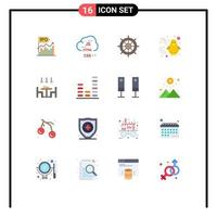 paquete de iconos de vector de stock de 16 signos y símbolos de línea para codificación de viaje de pollo navegación de barco paquete editable de elementos de diseño de vector creativo