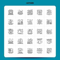 OutLine 25 Autumn Icon set Vector Line Style Design Black Icons Set Linear pictogram pack Web and Mobile Business ideas design Vector Illustration