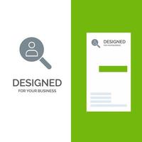 Browse Find Networking People Search Grey Logo Design and Business Card Template vector