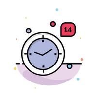 Time Love Wedding Heart Abstract Flat Color Icon Template vector