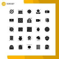 25 Creative Icons Modern Signs and Symbols of night ticket basic fire alert Editable Vector Design Elements