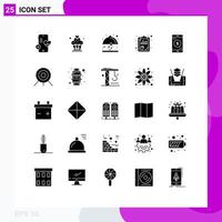 25 Creative Icons Modern Signs and Symbols of mobile application application food seo analysis report Editable Vector Design Elements