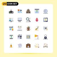 Universal Icon Symbols Group of 25 Modern Flat Colors of ball website layout internet easter Editable Vector Design Elements