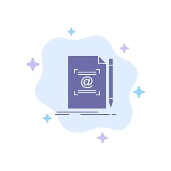 Note Letter Text Mail Create Blue Icon on Abstract Cloud Background vector