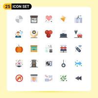 Set of 25 Modern UI Icons Symbols Signs for clown power kite generator emergency Editable Vector Design Elements