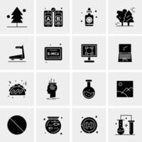 16 iconos de negocios universales vector ilustración de icono creativo para usar en proyectos relacionados con la web y dispositivos móviles