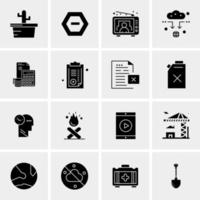 16 iconos de negocios universales vector ilustración de icono creativo para usar en proyectos relacionados con la web y dispositivos móviles