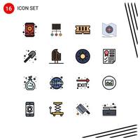 16 Creative Icons Modern Signs and Symbols of navigate explore organization direction memory Editable Creative Vector Design Elements