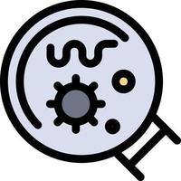 Germs Laboratory Magnifier Science  Flat Color Icon Vector icon banner Template