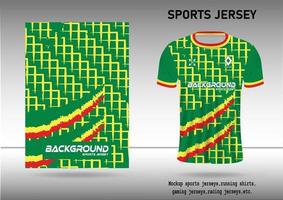 maqueta de fondo, camiseta deportiva, fútbol, correr, jugar vector