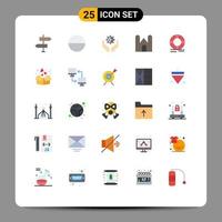25 Flat Color concept for Websites Mobile and Apps help medieval cog fortress castle building Editable Vector Design Elements