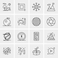 16 Universal Business Icons Vector Creative Icon Illustration to use in web and Mobile Related project