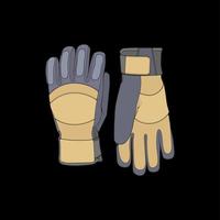 Isolated object of glove and winter icon. Glove and equipment vector for stock.