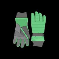 Isolated object of glove and winter icon. Glove and equipment vector for stock.