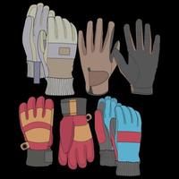 Isolated object of glove and winter icon. Set of glove and equipment vector for stock.