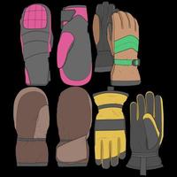 Isolated object of glove and winter icon. Set of glove and equipment vector for stock.