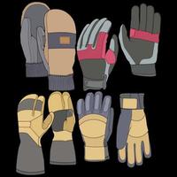 Isolated object of glove and winter icon. Set of glove and equipment vector for stock.