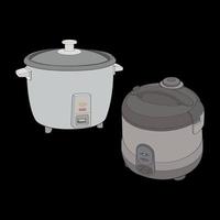 Set of Rice cooker, Magic jar, Illustration vector, Hand drawn art vector, Outline art. vector