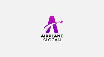 Letter A Air Travel Logo Design Template vector