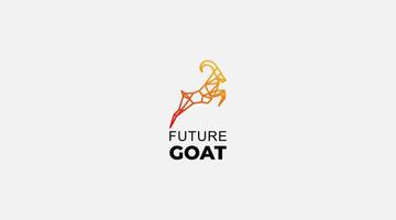 Geometric Goat blockchain vector icon logo design template
