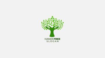 Hands Tree Logo Icon Design Illustration vector