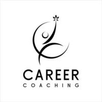 Catching Star Logo Design Template Business Mentor Job Coaching vector