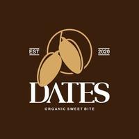 dates logo food graphic design element template vector