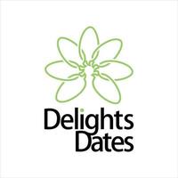 Dates Fruit Logo Food Graphic Design vector