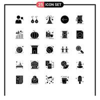 25 iconos creativos signos y símbolos modernos de diseño ux corazón dirección móvil elementos de diseño vectorial editables vector