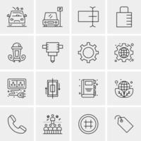 16 Universal Business Icons Vector Creative Icon Illustration to use in web and Mobile Related project