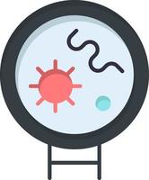 Bacteria Viruses Medical Search  Flat Color Icon Vector icon banner Template