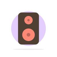 Speaker Woofer Laud Abstract Circle Background Flat color Icon vector