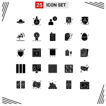 Modern Set of 25 Solid Glyphs and symbols such as energy business report perfume powerpoint analytics Editable Vector Design Elements