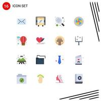 16 Creative Icons Modern Signs and Symbols of pen balloon tennis air movie Editable Pack of Creative Vector Design Elements