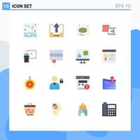 16 Creative Icons Modern Signs and Symbols of movie edit upload cut mask Editable Pack of Creative Vector Design Elements