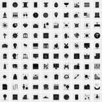 Set of 100 Universal Icons vector