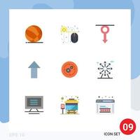 Universal Icon Symbols Group of 9 Modern Flat Colors of solution up cash arrow man Editable Vector Design Elements