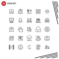 Pictogram Set of 25 Simple Lines of green ecology fen sweet eat Editable Vector Design Elements