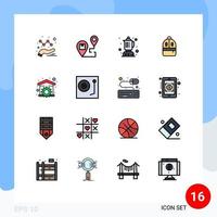 Set of 16 Modern UI Icons Symbols Signs for repair house blender read backbag Editable Creative Vector Design Elements