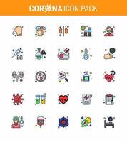 Coronavirus Prevention 25 icon Set Blue face travel washing transmission infection viral coronavirus 2019nov disease Vector Design Elements