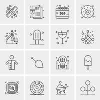 16 Business Universal Icons Vector Creative Icon Illustration to use in web and Mobile Related project