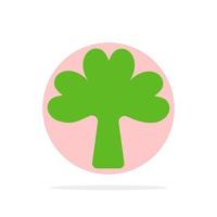 Clover Green Ireland Irish Plant Abstract Circle Background Flat color Icon vector