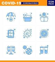 Coronavirus 2019nCoV Covid19 Prevention icon set epidemic antigen disease medical record hospital chart viral coronavirus 2019nov disease Vector Design Elements