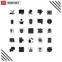 25 Universal Solid Glyphs Set for Web and Mobile Applications html coding frag wallet finance Editable Vector Design Elements