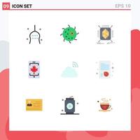 9 Creative Icons Modern Signs and Symbols of cloud canada plant cell structure Editable Vector Design Elements