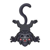 Cute goeldi's monkey cartoon posing vector