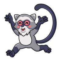 Cute samango monkey cartoon running vector