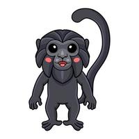 Cute goeldi's monkey cartoon standing vector